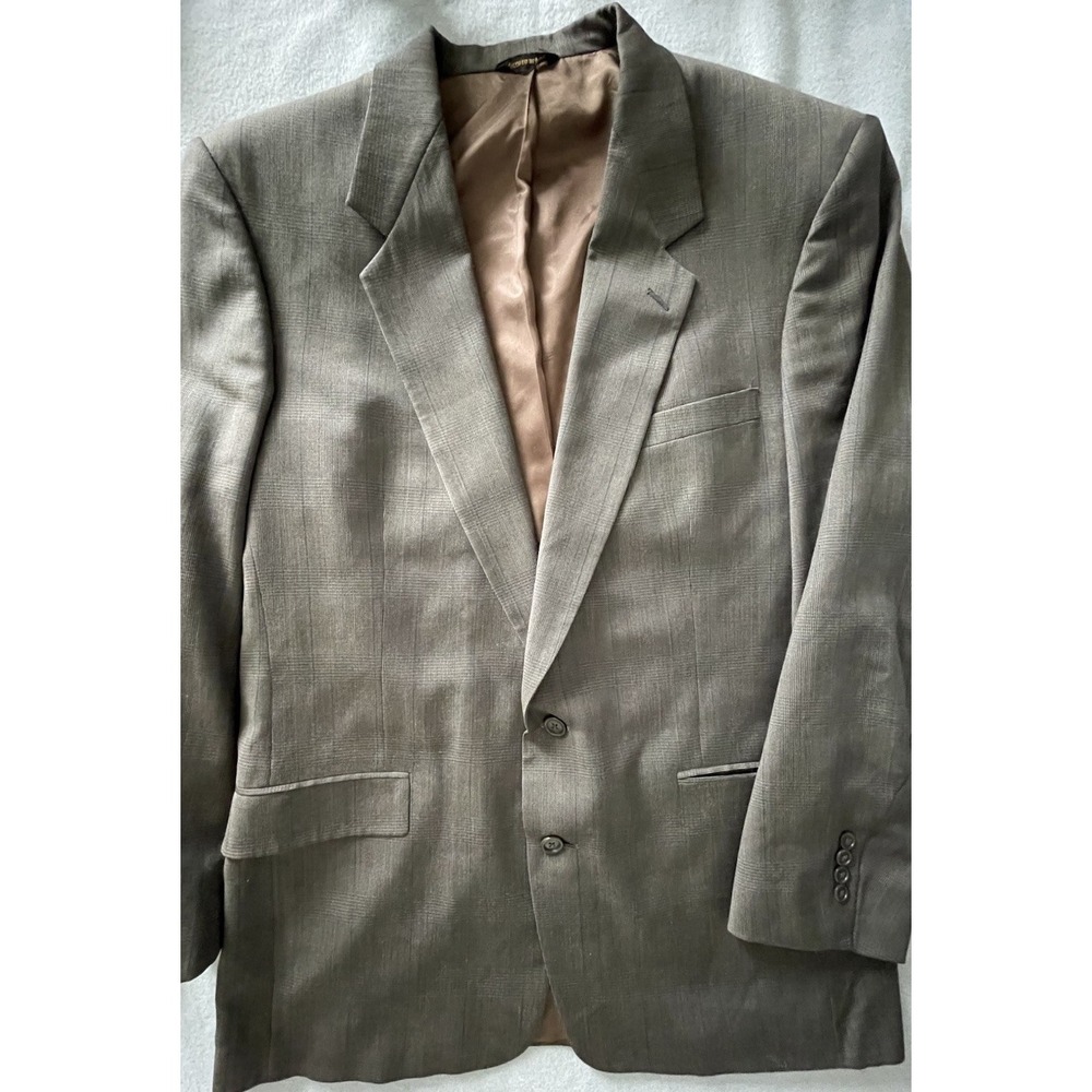 Austin Reed Jacket‎ Men's 46L Brown/blue Wool 2 Button Sports Coat Blazer **Read